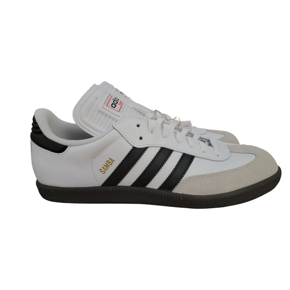 Adidas Samba Classic Mens Soccer Shoes Size 11.5 White & Black Leather - Picture 5 of 11